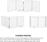 Foldable Dog Gate Wooden Pet Fence