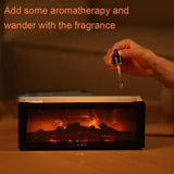 Mini Fireplace Diffuser, Fireplace Aroma Humidifier with Remote, Air Aromatherapy Flame Diffuser for Home Living & Bedroom Decor