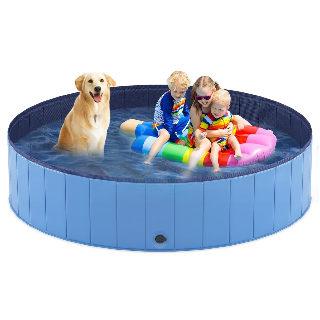 Foldable Dog Pool, Collapsible Hard Plastic Dog Swimming Pool,Portable Bath Tub for Pets Dogs and Cats,Pet Wading Pool Portable Suitable for Indoor and Outdoor use