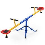 Kids Seesaw, Swivel Teeter Totter Playground Equipment for Children w/360 Degree Rotation, Stopper Leg, Heavy Duty Indoor Outdoor Backyard Play Equipment for Kids Ages 3-8 Years Old