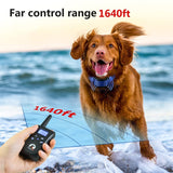 No Shock Dog Training Collar with Remote 16400ft Range, Dog Vibration Collar with Controller Waterproof & Rechargeable, Vibration Collar for Deaf Small Dogs - No Prongs and No Shock