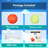 Petiepaw Interactive Dog Ball Toy, Durable Automatic Rolling Ball for Puppies/Small/Medium Dogs, USB Rechargeable