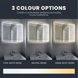 LED Bathroom Mirror Front Light Vanity Mirrors Wall Anti-Fog Makeup Mirror