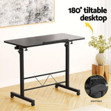 Laptop Standing Desk Table 64-88cm Height Adjustable Sit Stand Desks Desktop Table for Office Study Computer Workstation Home Use Black Whole Piece Monitor Riser