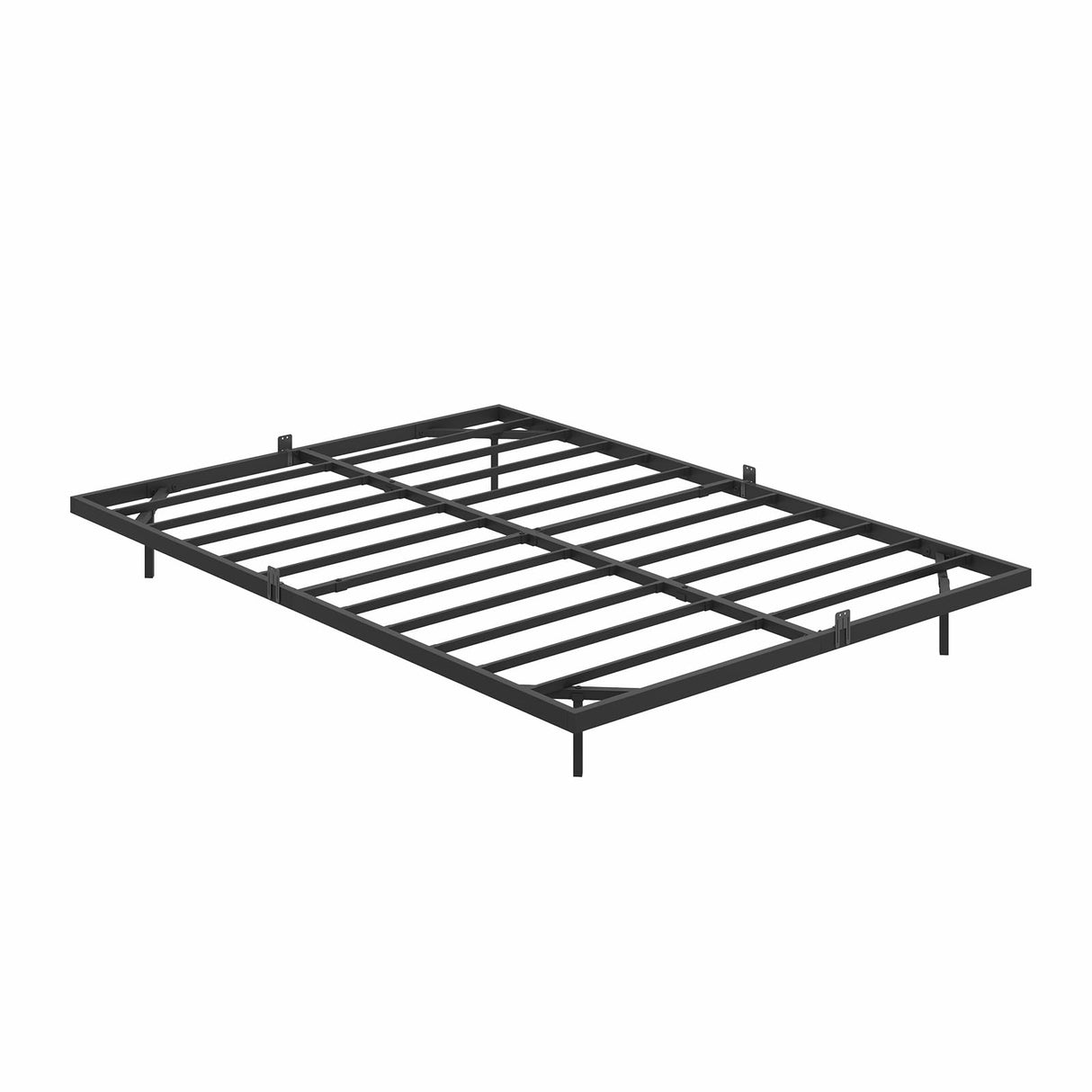 Floating Bed Frame Double Size with LED Light, Metal Platform Double Bed, No Box Spring Needed, Easy to Assemble