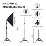 2500W Softbox Photography Lighting, Continuous Softbox Lighting Kit 20"X28" Professional Photo Studio Equipment with 2M Adjustable Stand and Boom Arm Hairlight for Video Filming Portraits(3 Pack)