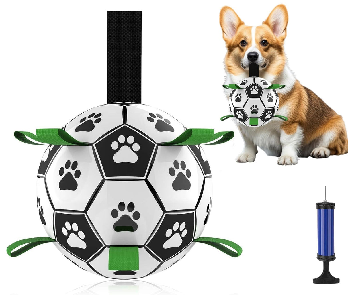 Dog Toys, Interactive Dog Football Toys with Grab Tabs, Durable Dog Balls for Small Medium Breed Dog Water Toy Indoor & Outdoor, Toy for Dogs,6 inches