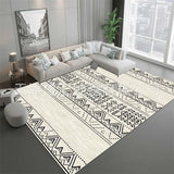 Area Rugs Living Room Rugs Modern Abstract Non-Slip Rug Large Size Short Pile Carpet Floor Mat Washable Area Rugs Non Shedding for Living Room, Bedroom (Moroccan Geometric, 160 * 230CM)