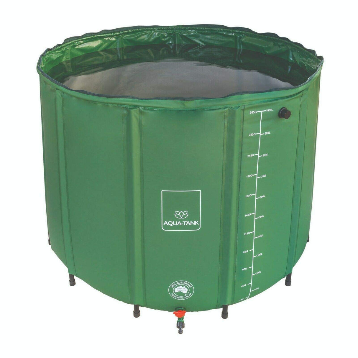 Aqua-Tank 50L 100L 225L 400L 750L 1000L Rain Water Tank Hydroponic Flexible Portable Nutrient Reservoir Flexi Barrel… (100L)