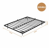 Floating Bed Frame Double Size with LED Light, Metal Platform Double Bed, No Box Spring Needed, Easy to Assemble