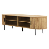 TV Cabinet Entertainment Unit Stand 160cm Tambour Sliding TV Stand