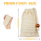 4 Pieces Soap Saver Bag Natural Sisal Exfoliating Soap Pouch for Foaming and Drying The Soap Bars Shower Soap Bag