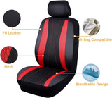 Flying Banner car seat Covers Full Set Faux Leather Air Mesh Breathable Man Lady Airbag Compatible Rear Bench Split 40/60 50/50 60/40 Truck Pick Up