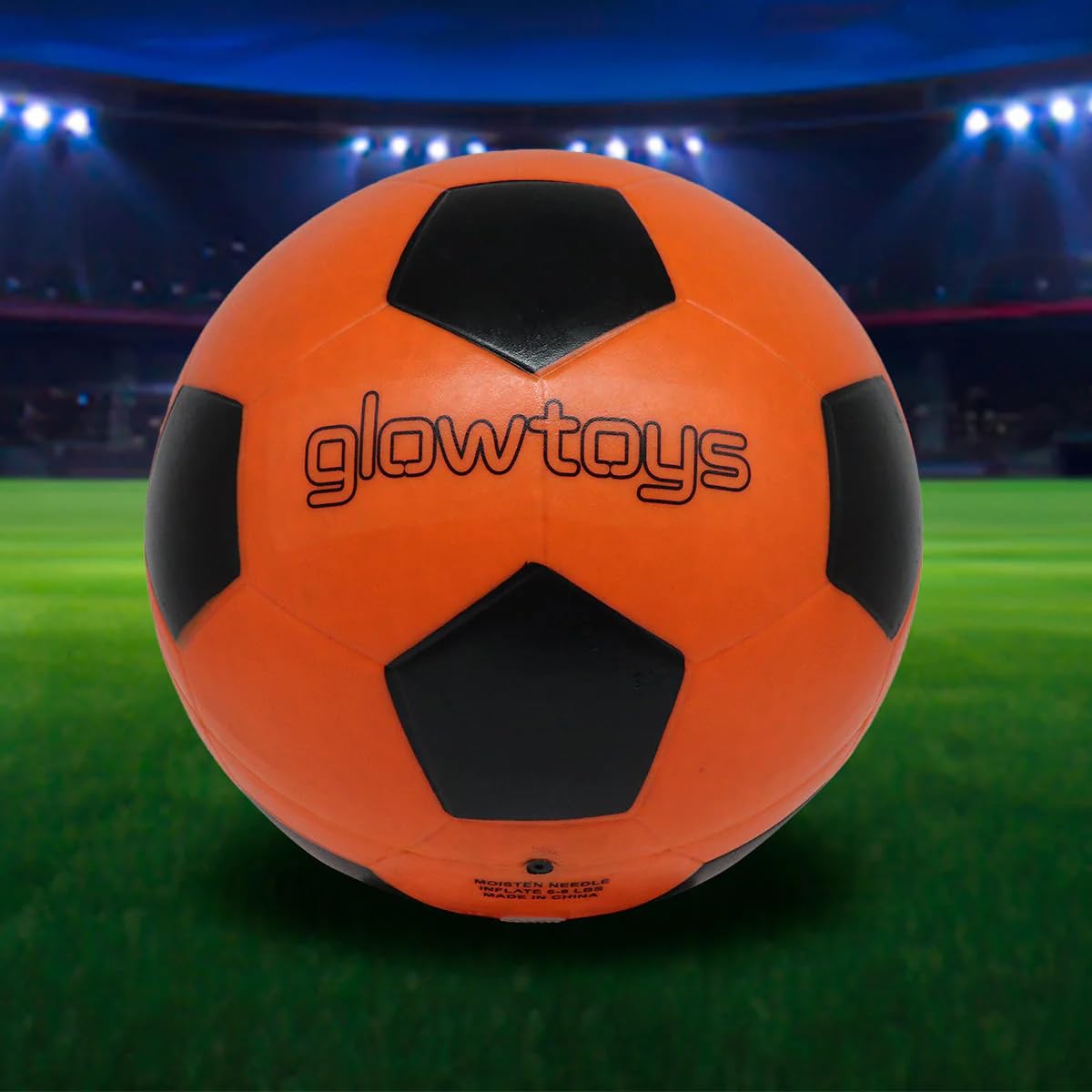 Glow Toys Glow in The Dark Light Up Soccer Ball - Perfect for Day Or Night Play - 2 LED Lights - Impact Activated - Comes with Batteries and Pump Size 5