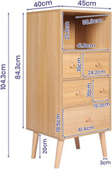 5 Drawers Display Shelf Storage Cabinet Tallboy Table Stand Living Room Bedroom Furniture