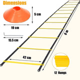 Agility Ladder - Agility Speed and Balance Training Ladder for Soccer Basketball Boxing Softball Footwork Sports Agility Training with Scale and Carry Bag