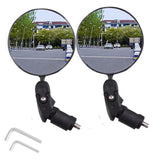 Bike Mirror(2 Pack),Bicycle Mirrors,Handlebar Rearview Mirror,Easy to Install,360° Rotating Adjustable Safety Convex Mirror with Wide Filed of View for Road Mountain Bike