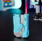 New Windproof Deformable Gun Gyroscopic Lighter Butane Inflatable Portable Pink Flame Lighter Cigarette Accessories Men's Gift