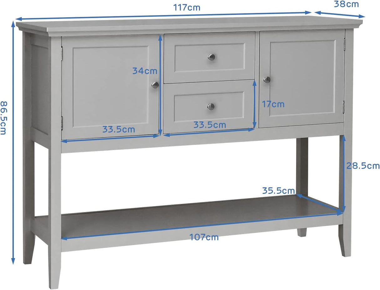 Buffet Sideboard Cabinet Kitchen Cupboard Storage Shelf Hall Entry Side Table