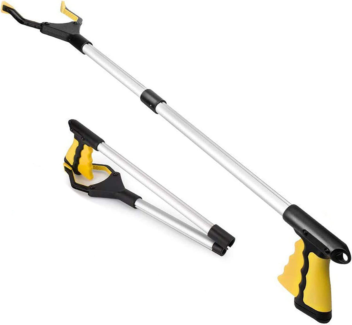 Upgraded Reacher Grabber Pickup Tool, 32" Long Grabber Reacher Tool, Trash Picker Grabber for Elderly Grab It Reaching Tool, Garbage Picker Upper Grabber, Litter Pick Up Grab Tool, Claw Grabber Stick (Yellow)