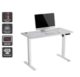 Electric Standing Desk (White), Home Office Desks, Furniture