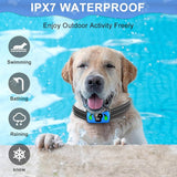 Dog Bark Collar with Additional Mini Remote - Bark Collar with 4 Training Modes -IPX7 Waterproof Dog Training Collar for Garden & Courtyard - Safe No Shock Bark Collar for Large Dog, Medium&Small Dogs