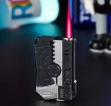 New Windproof Deformable Gun Gyroscopic Lighter Butane Inflatable Portable Pink Flame Lighter Cigarette Accessories Men's Gift