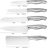 Kitchen Knife Set with Rotating Stand - Sharp Stainless Steel Knives Set - 360 Degree Rotating Block