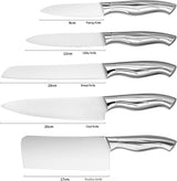 Kitchen Knife Set with Rotating Stand - Sharp Stainless Steel Knives Set - 360 Degree Rotating Block