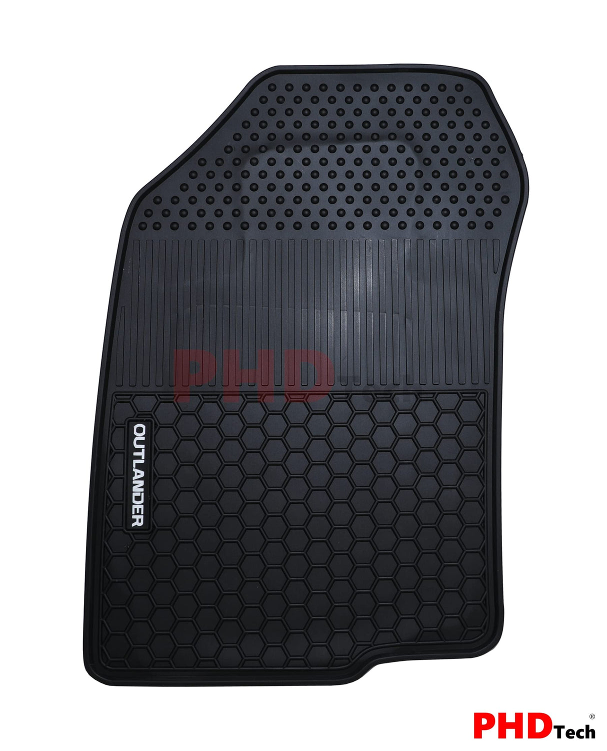 Premium Quality All Weather Rubber Car Floor Mats Fit Mitsubishi Outlander 2012-Oct 2021(White Logo)