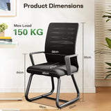 Office Chair, Ergonomic Computer Desk Chair with Soft and Breathable Latex Cushion, Mid Back Home Office Study Computer Chair with Comfortable Lumbar Support for Teens Men Women(Black)