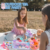 Unicorn Toys for Girls,48 PCS Kids Tea Set for Kids,Pretend Toy W/ Play Desserts,Tin Teapot,Educational Play Food Princess Toy Gift,Toddler Toys for 6 7 Year Old Girls Boys