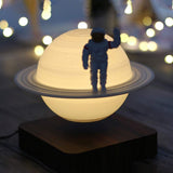 Night Light Moon Light Magnetic Floating Planet Lamp Interior 3D Print LED Bedside Nursing Creative Gift Table Lamp (17cm Saturn)