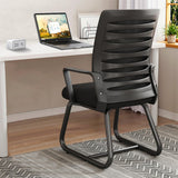 Office Chair, Ergonomic Computer Desk Chair with Soft and Breathable Latex Cushion, Mid Back Home Office Study Computer Chair with Comfortable Lumbar Support for Teens Men Women(Black)