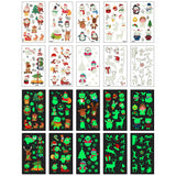 Luminous Christmas Temporary Tattoos for Kids - 120 Pieces Christmas Glow in The Dark Tattoos Stickers for Boys and Girls,Christmas Party Favors for Kids Stocking Stuffers and Gifts 10 Sheets