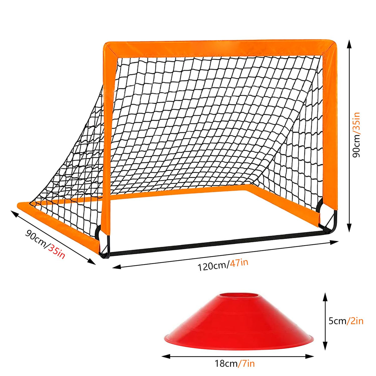 Kids Soccer Goal Pop Up Soccer Goals Set for Backyard Easy Assembly Play Soccer Net for Backyard Football Net for Kids and Adults Soccer Training Equipment Portable Pop Up Goals Soccer