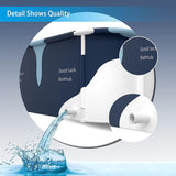 140CM Extra Large Portable Foldable Bathtub with Cover for Adult, Family SPA Soaking Tub for Small Bathroom, Thicken Multiple Layer Bathtub with Lid for Shower Stall (Milk Style)