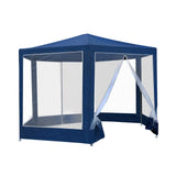 2x2 Marquee Gazebo, Pop Up Camping Tent Folding Gazebos Garden Outdoor Wedding Party Canopy Patio Carport, Water Resistant and UV 6 Mesh Wall Navy