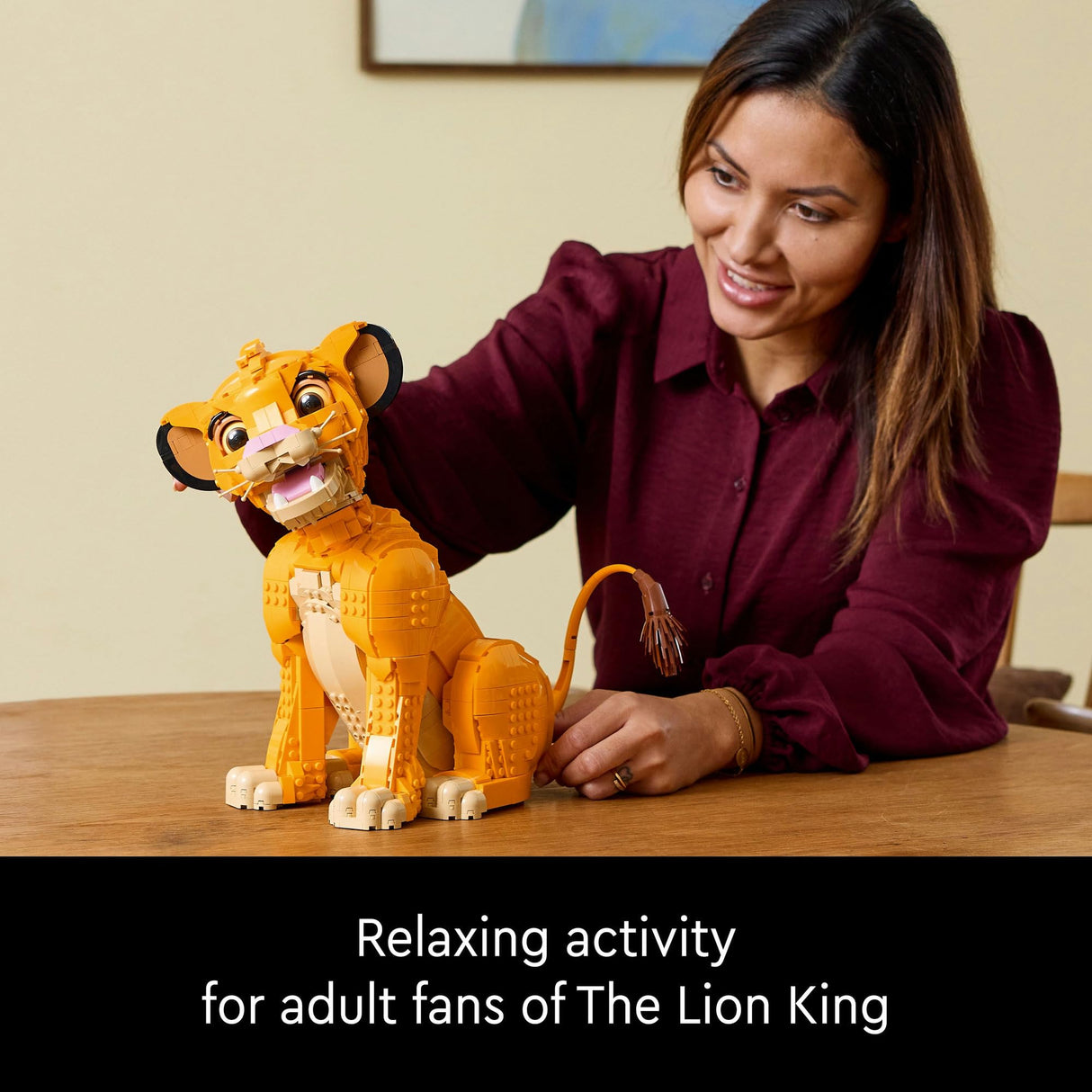 LEGO ǀ Disney Young Simba The Lion King, Collectible Animal Figure Building Set for Adults, Nostalgic Movie Memorabilia for Women, Men, and Fans 43247