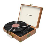 Aria Retro Turntable Player Bluetooth & USB Recording with Built-in Twin Speakers Brown