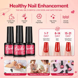 Gel Nail Polish Kit with U V Light Starter Kit 10pcs Gel Polishes Set Summer Fall Colors 36W Led Lamp Soak Off Base Top Coat Glitter Nail Rhinestones Professional Gel Manicure Kit Gift Pink