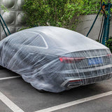 Universal Plastic Car Cover Disposable Clear Car Cover,Waterproof Dustproof Full Covers,Clear Car Protector for Sedan Outdoor Snow Rain Weather