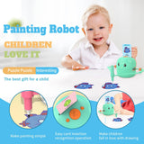 Drawing Robot for Kids-Drawing Robot with 100 Word Cards, Smart Voice Interactive Robot Drawing Toy, Drawing Interactive Montessori Educational Robot, Voice Ages 5+ (Green)