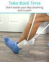 Sock Aid - Easy On and Off Stocking Slider - Pulling Assist Device - Compression Sock Helper Aide Tool - Puller, Donner for Elderly, Senior, Pregnant, Diabetics - Pull Up Assistance Help