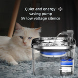 Pet Water Fountain 2L, 304 Stainless Steel Smart Pet Drinking Fountain, Ultra-Quiet and Circulating Water Filtration System for Cat Water Fountain