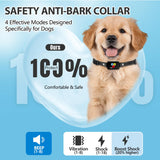 Dog Bark Collar,4 Modes Rechargeable Smart Barking Collar,IP67 Waterproof Shock Collar, Safe Shock Anti Barking Device for Dogs，Dog Barking Collar for Dogs 1-120lbs, Dog Training Device