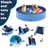 Foldable Dog Pool, Collapsible Hard Plastic Dog Swimming Pool,Portable Bath Tub for Pets Dogs and Cats,Pet Wading Pool Portable Suitable for Indoor and Outdoor use