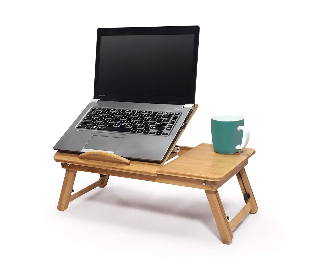 Foldable Portable Deluxe Bamboo Laptop Bed Desk Table Workstation Tray Lap Fold (1)