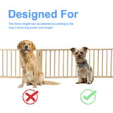 Freestanding Wooden Dog Gates -Foldable Pet Gate Indoor Dog Fence, Dog Gate for Doorways, House, Stairs, Halls-5 Panel 16.9"