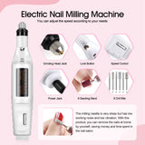 Acrylic Nail Kit with Nail Drill Machine 36W LED U V Nail Dryer with Acrylic Powder White Pink Clear and 36Pcs Nail Glitter Powder with basic manicure tools for Nail Builder for Women